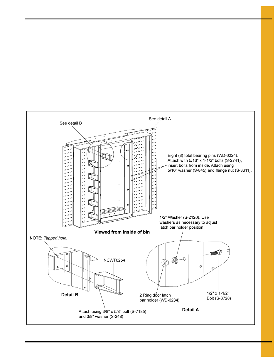 Inner door assembly | Grain Systems Bin Accessories PNEG-1859 User Manual | Page 81 / 90