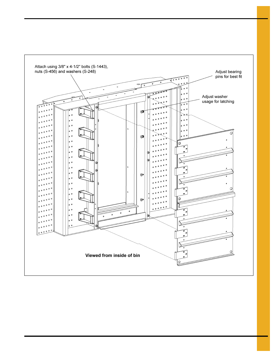 Inner door assembly (continued) | Grain Systems Bin Accessories PNEG-1859 User Manual | Page 83 / 90