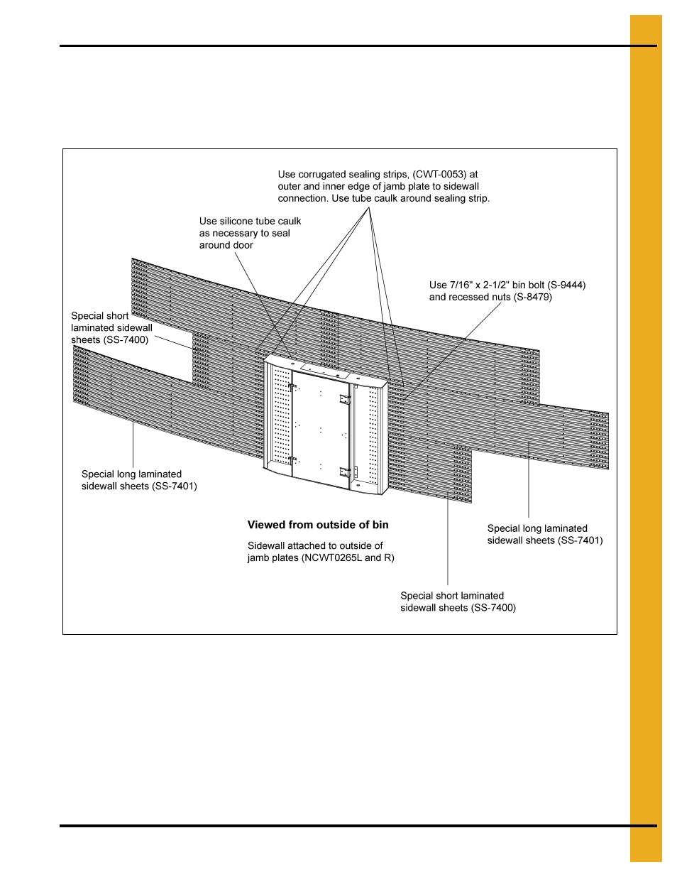 Sidewall and stiffener door attachment (continued) | Grain Systems Bin Accessories PNEG-1859 User Manual | Page 87 / 90