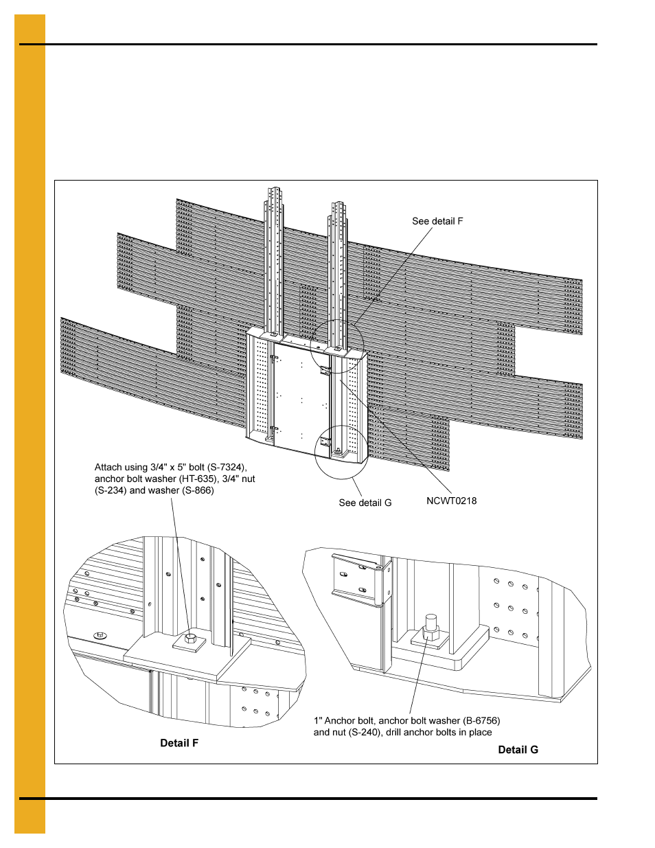 Sidewall and stiffener door attachment (continued) | Grain Systems Bin Accessories PNEG-1859 User Manual | Page 88 / 90