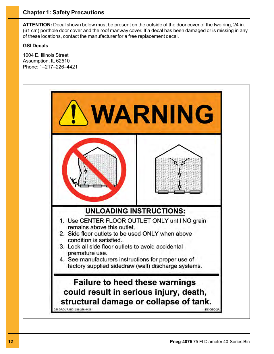 Grain Systems Tanks PNEG-4075 User Manual | Page 12 / 168