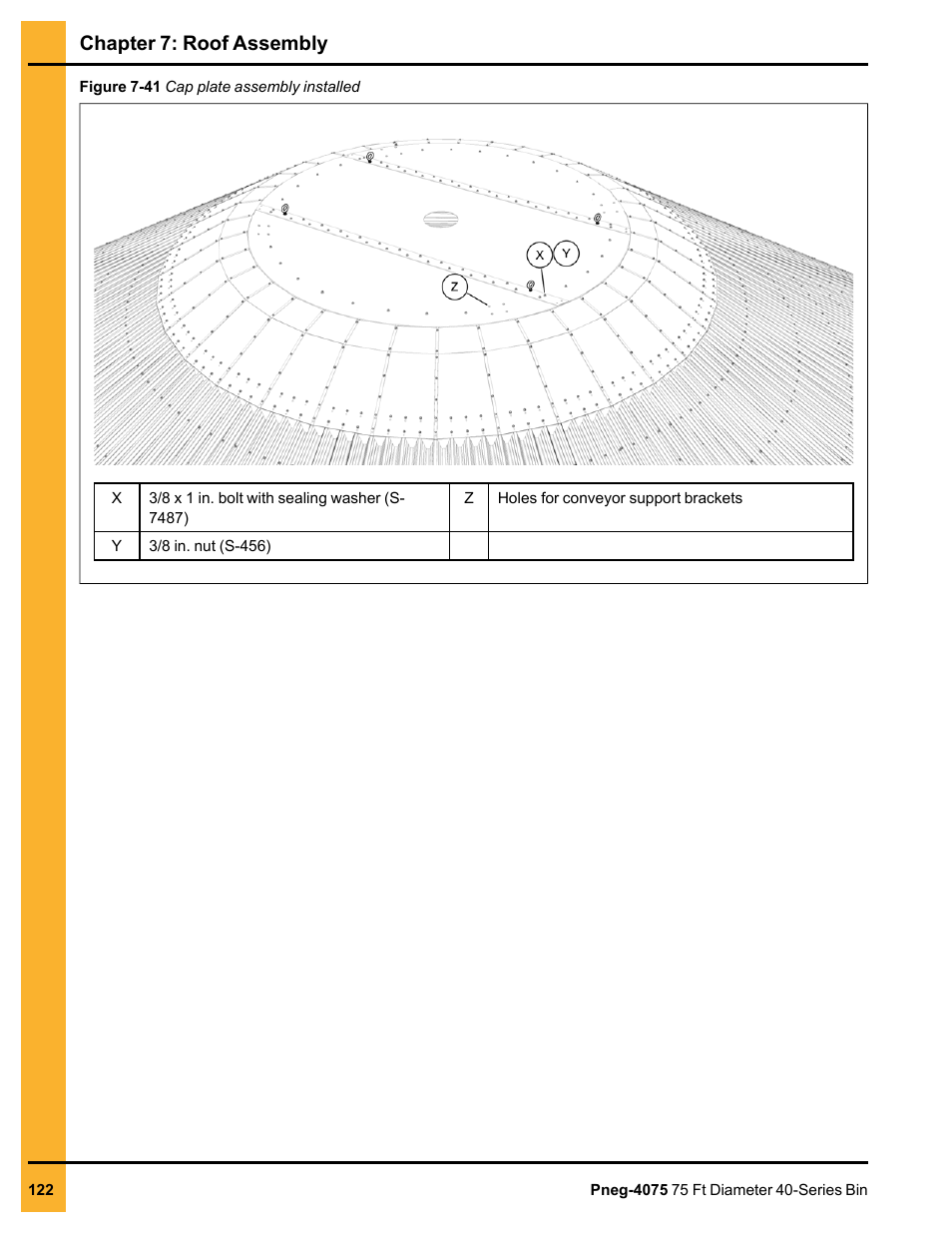 Chapter 7: roof assembly | Grain Systems Tanks PNEG-4075 User Manual | Page 122 / 168