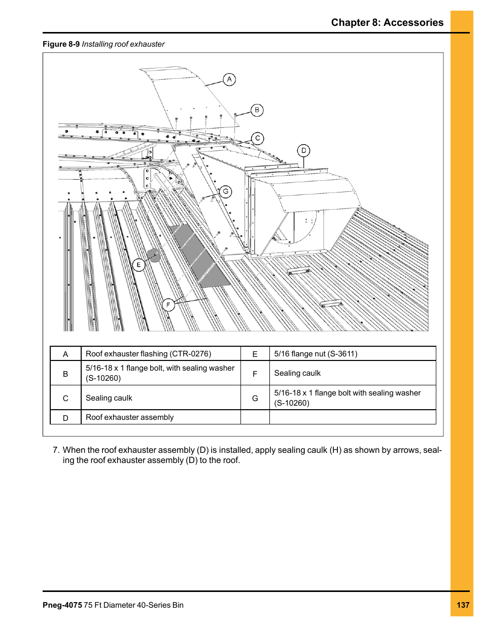 Chapter 8: accessories | Grain Systems Tanks PNEG-4075 User Manual | Page 137 / 168