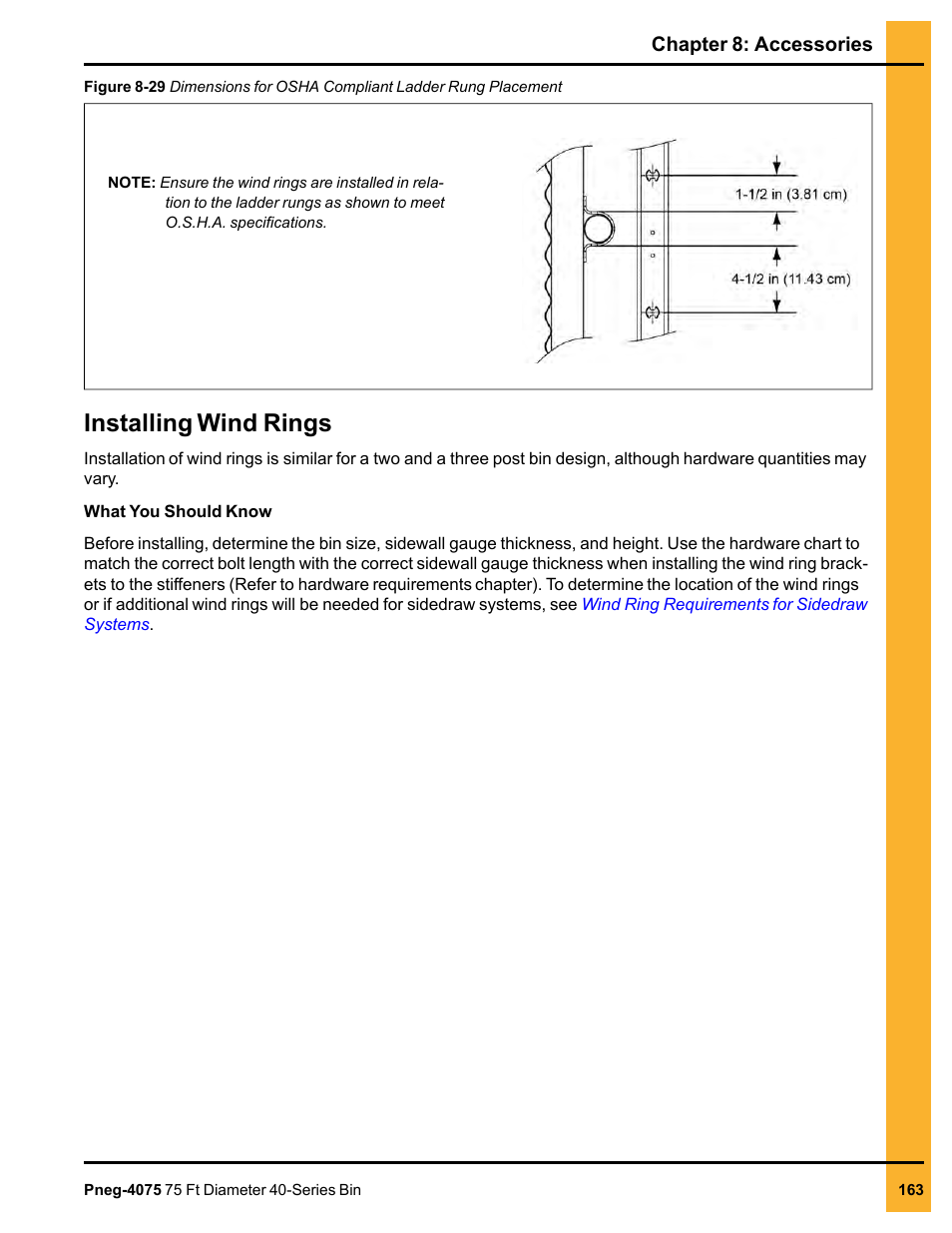 Installing wind rings | Grain Systems Tanks PNEG-4075 User Manual | Page 163 / 168