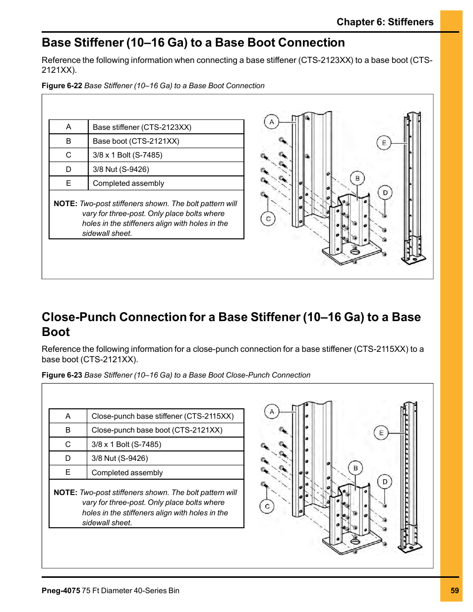 Chapter 6: stiffeners | Grain Systems Tanks PNEG-4075 User Manual | Page 59 / 168