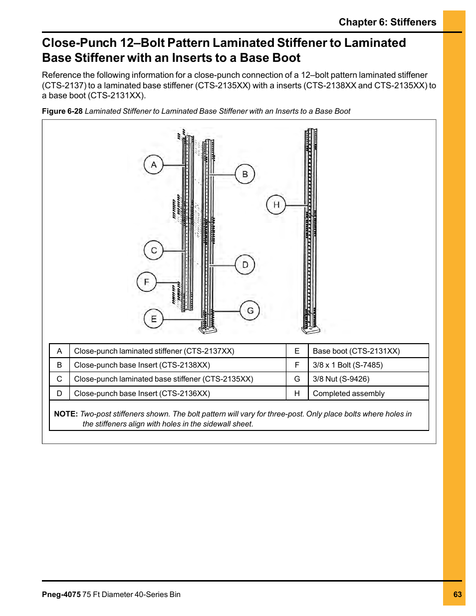 Base boot, To a base boot, Chapter 6: stiffeners | Grain Systems Tanks PNEG-4075 User Manual | Page 63 / 168