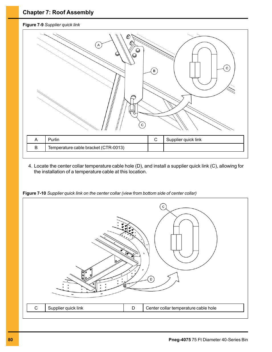 Chapter 7: roof assembly | Grain Systems Tanks PNEG-4075 User Manual | Page 80 / 168