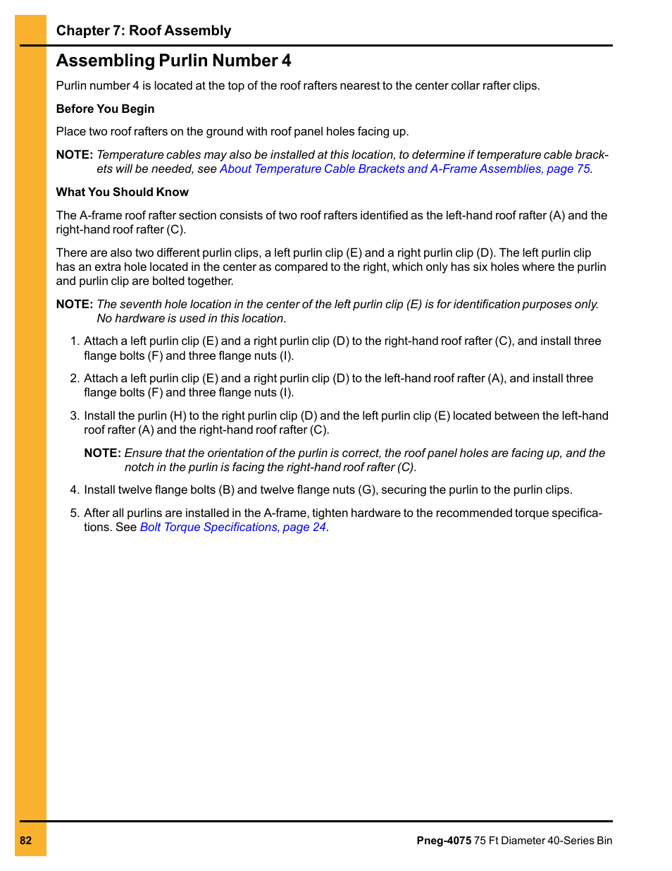 Assembling purlin number 4 | Grain Systems Tanks PNEG-4075 User Manual | Page 82 / 168