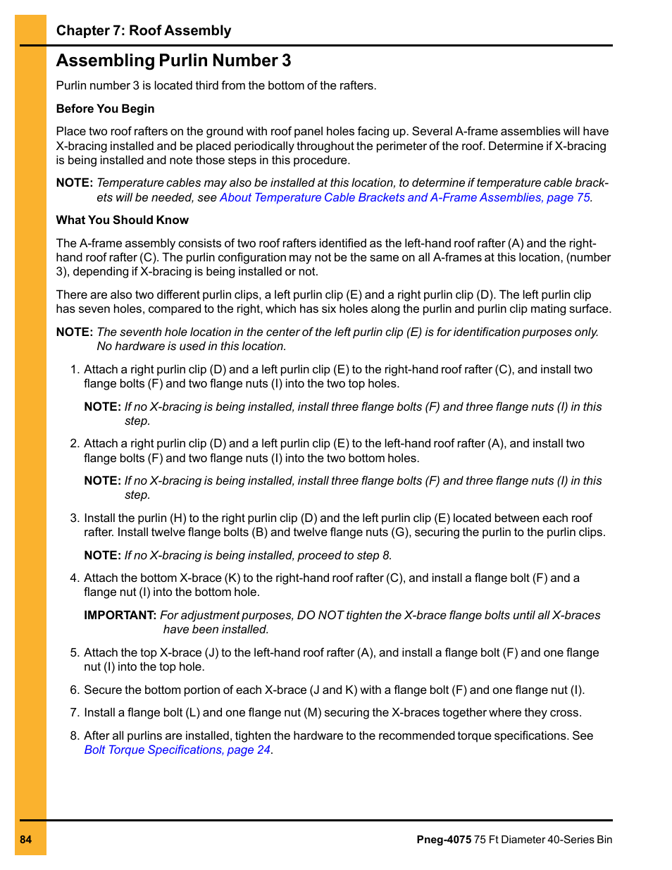 Assembling purlin number 3 | Grain Systems Tanks PNEG-4075 User Manual | Page 84 / 168