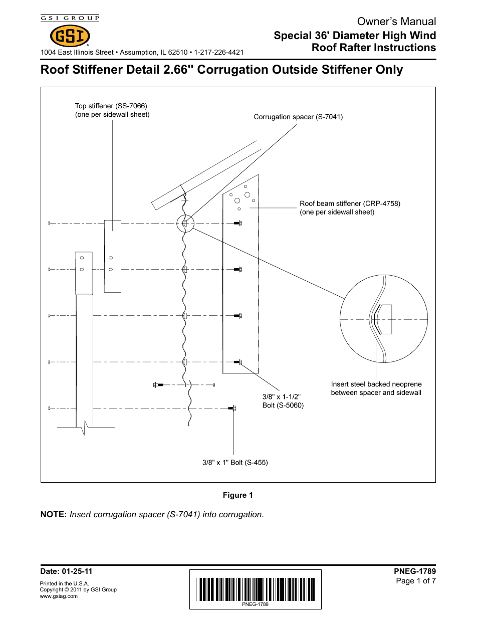 Grain Systems Bin Accessories PNEG-1789 User Manual | 7 pages