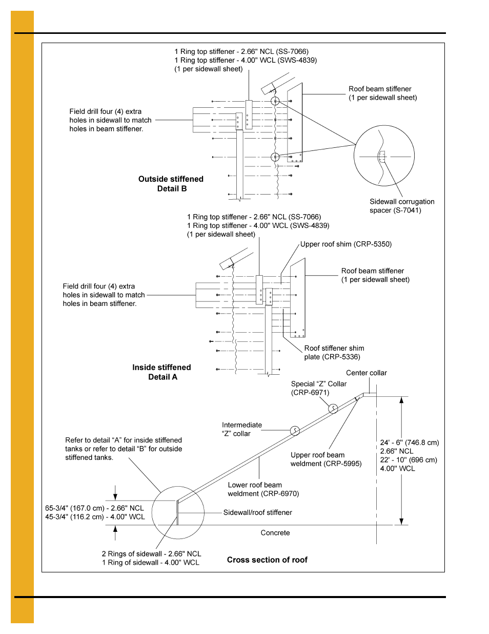 75' high wind roof assembly instructions | Grain Systems Special Roofs PNEG-1845 User Manual | Page 12 / 28