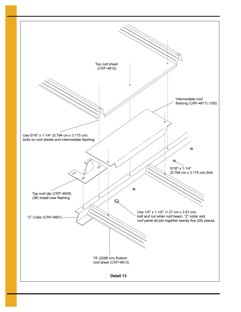 75' high wind roof assembly instructions | Grain Systems Special Roofs PNEG-1845 User Manual | Page 18 / 28