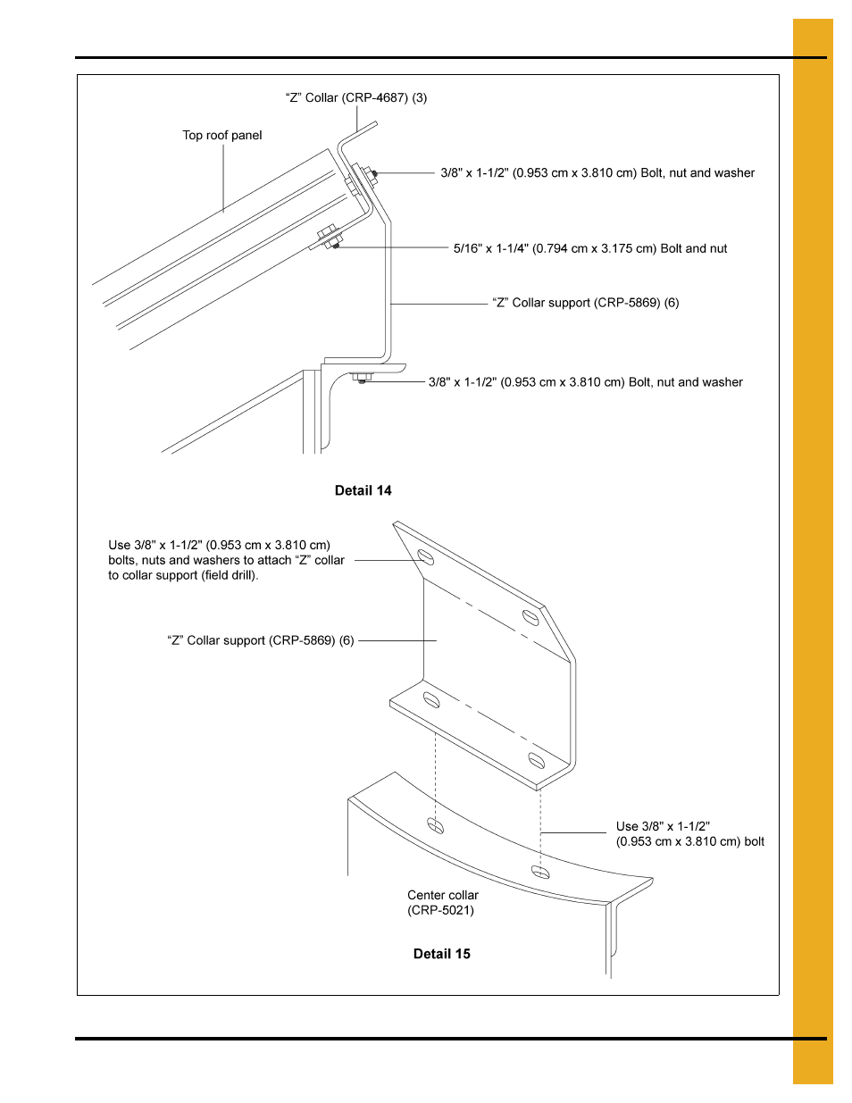 75' high wind roof assembly instructions | Grain Systems Special Roofs PNEG-1845 User Manual | Page 19 / 28