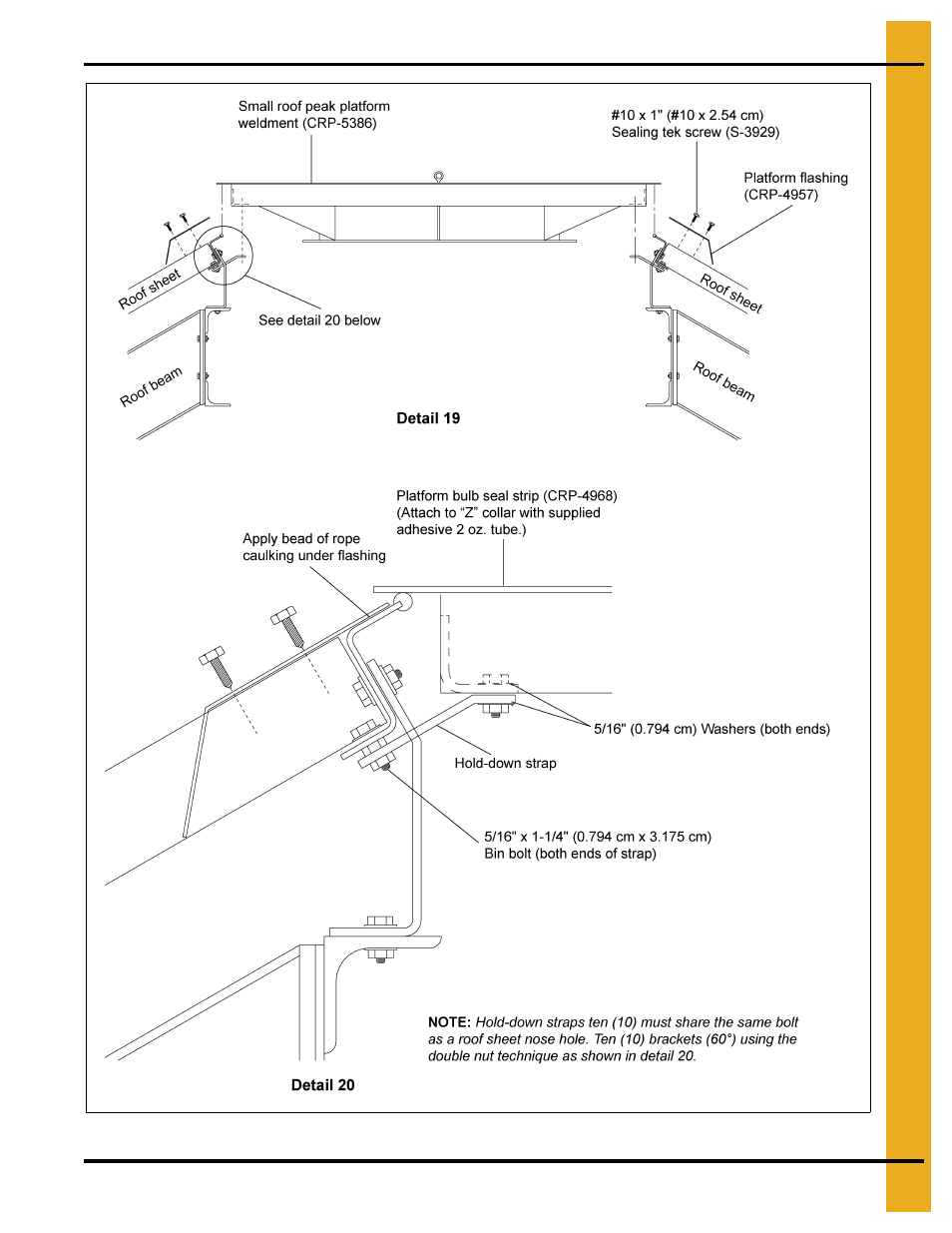 75' high wind roof assembly instructions | Grain Systems Special Roofs PNEG-1845 User Manual | Page 23 / 28