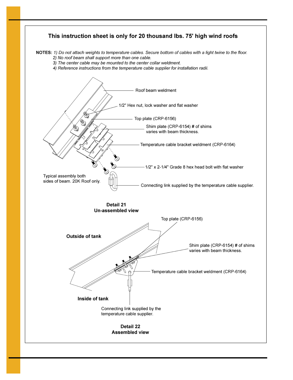 75' high wind roof assembly instructions | Grain Systems Special Roofs PNEG-1845 User Manual | Page 24 / 28