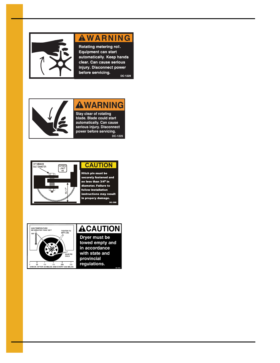 Warning | Grain Systems PNEG-1472 User Manual | Page 10 / 30