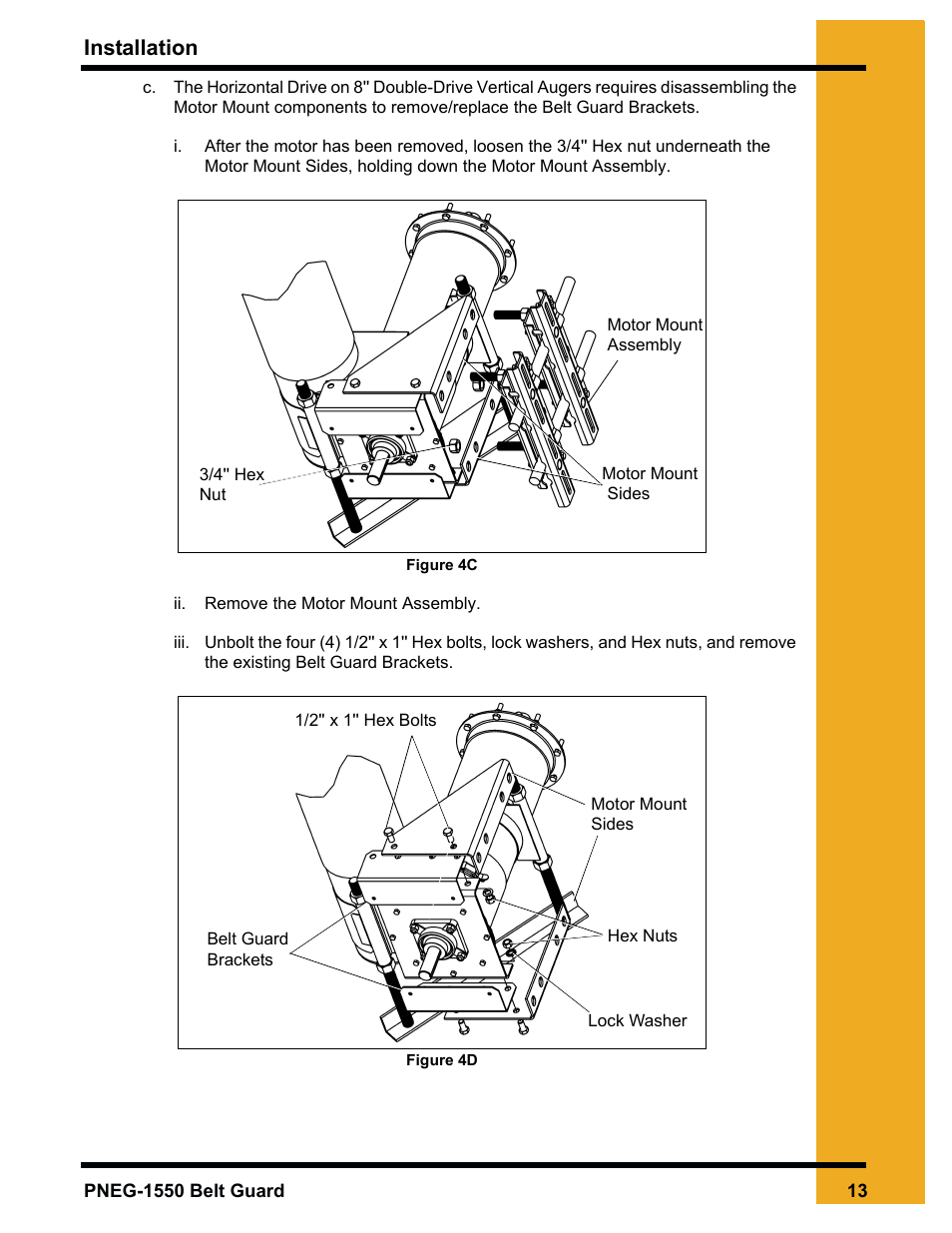 Installation | Grain Systems Unload Augers PNEG-1550 User Manual | Page 13 / 22