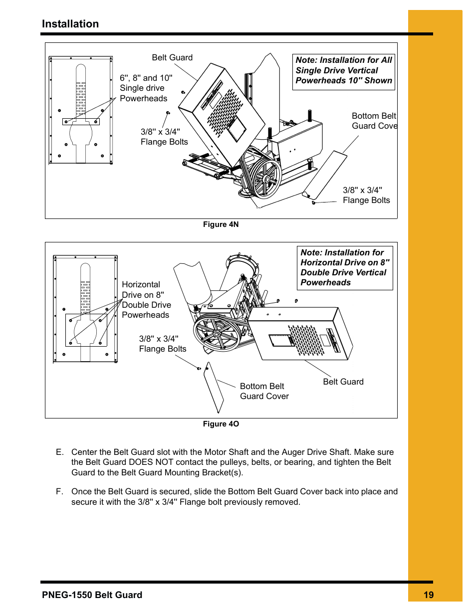 Installation | Grain Systems Unload Augers PNEG-1550 User Manual | Page 19 / 22