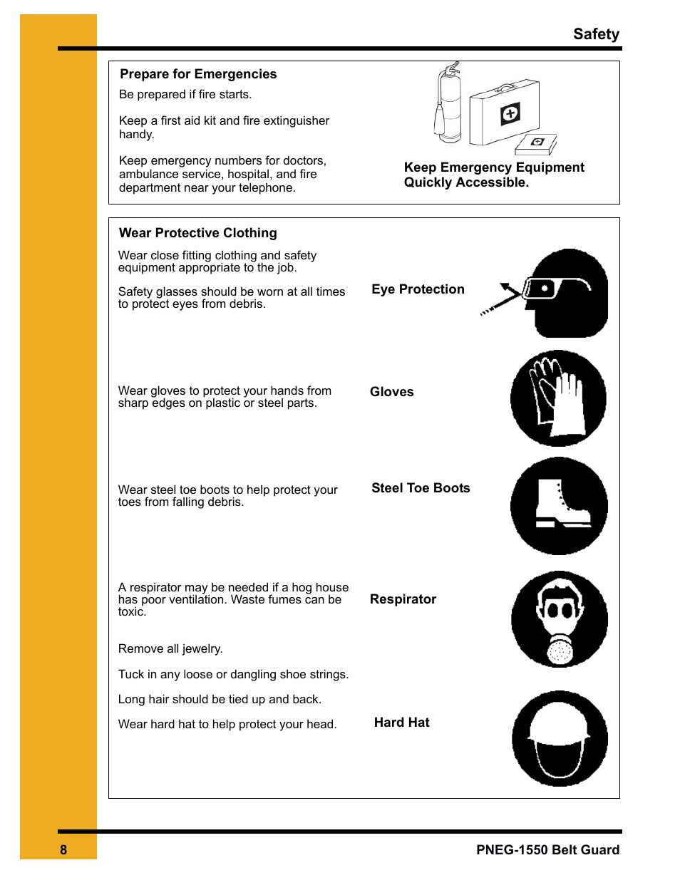 Safety | Grain Systems Unload Augers PNEG-1550 User Manual | Page 8 / 22
