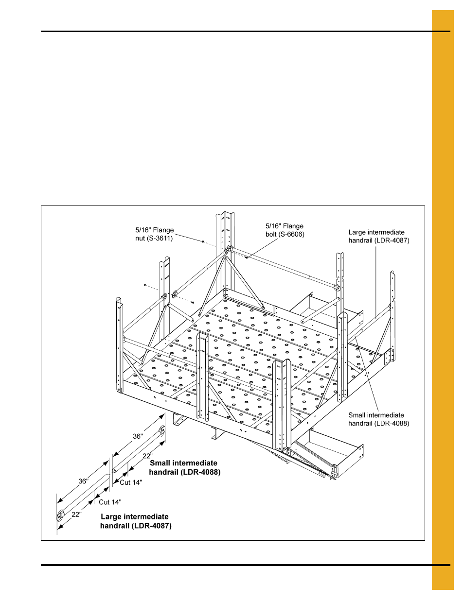 Intermediate handrail | Grain Systems Bucket Elevtors, Conveyors, Series II Sweeps PNEG-1842 User Manual | Page 105 / 114