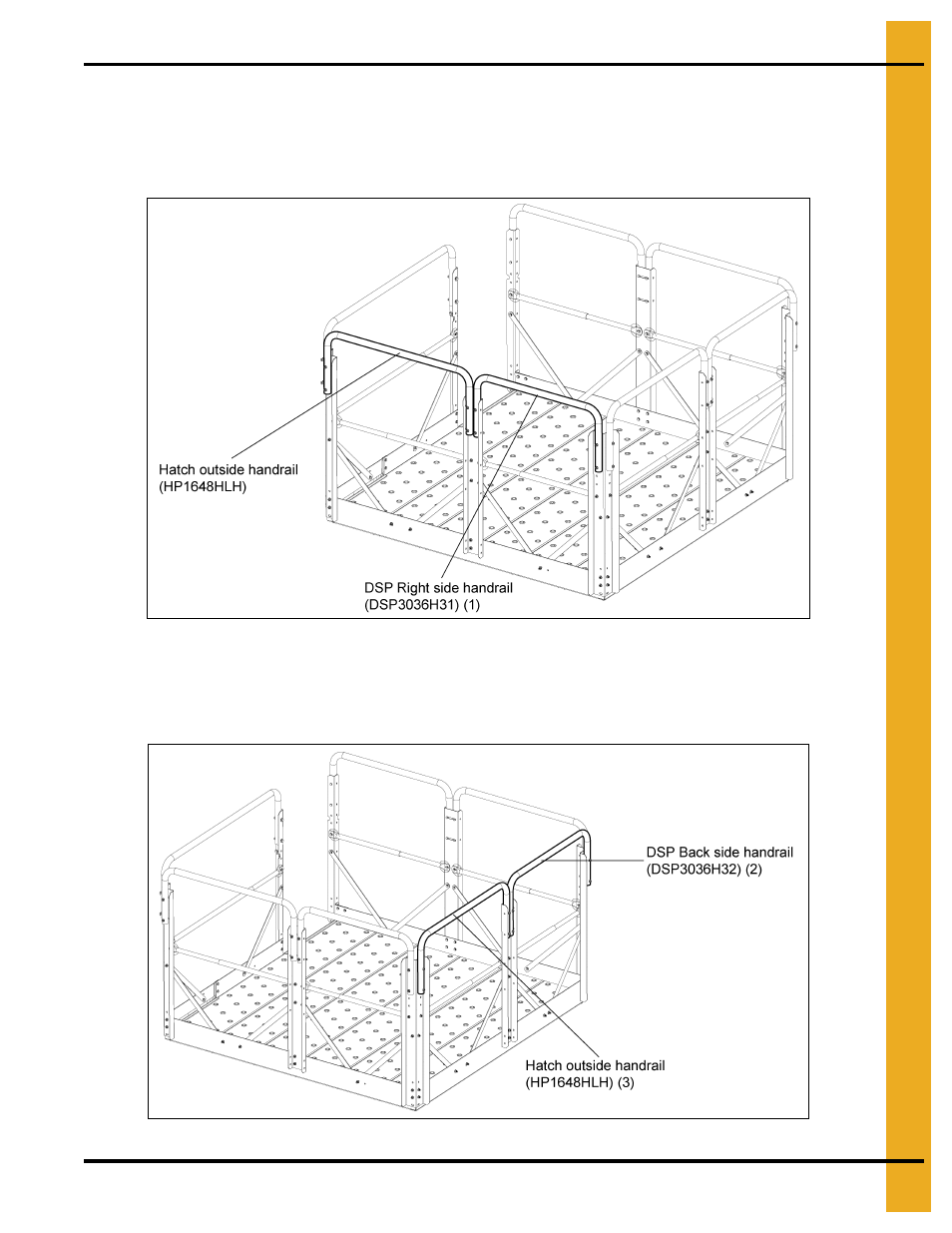 Upper handrails (continued) | Grain Systems Bucket Elevtors, Conveyors, Series II Sweeps PNEG-1842 User Manual | Page 107 / 114