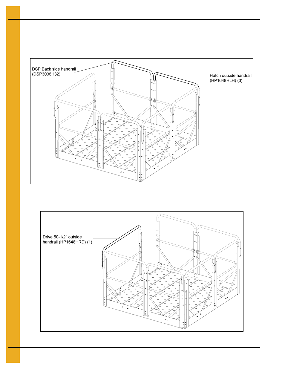 Upper handrails (continued) | Grain Systems Bucket Elevtors, Conveyors, Series II Sweeps PNEG-1842 User Manual | Page 108 / 114