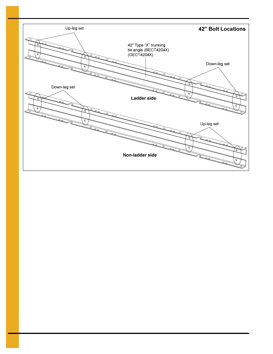 Tie angles, ladders and safety cages | Grain Systems Bucket Elevtors, Conveyors, Series II Sweeps PNEG-1842 User Manual | Page 28 / 114