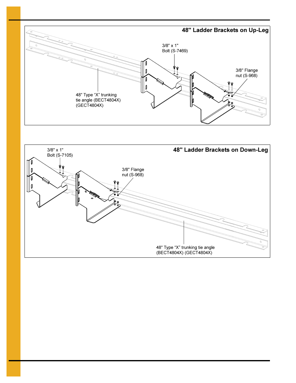 Figure 6s, Tie angles, ladders and safety cages | Grain Systems Bucket Elevtors, Conveyors, Series II Sweeps PNEG-1842 User Manual | Page 34 / 114