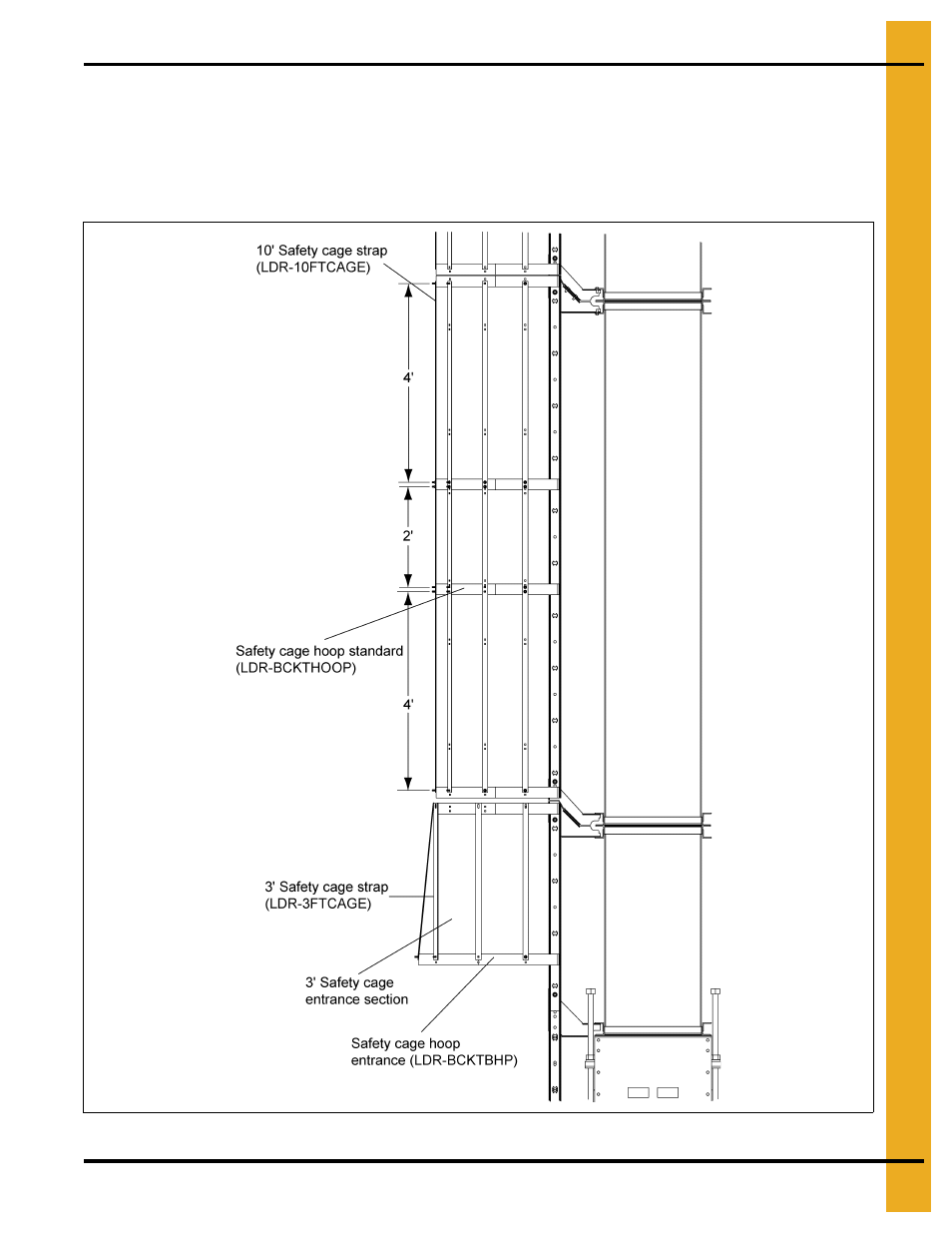 Install safety cage | Grain Systems Bucket Elevtors, Conveyors, Series II Sweeps PNEG-1842 User Manual | Page 37 / 114