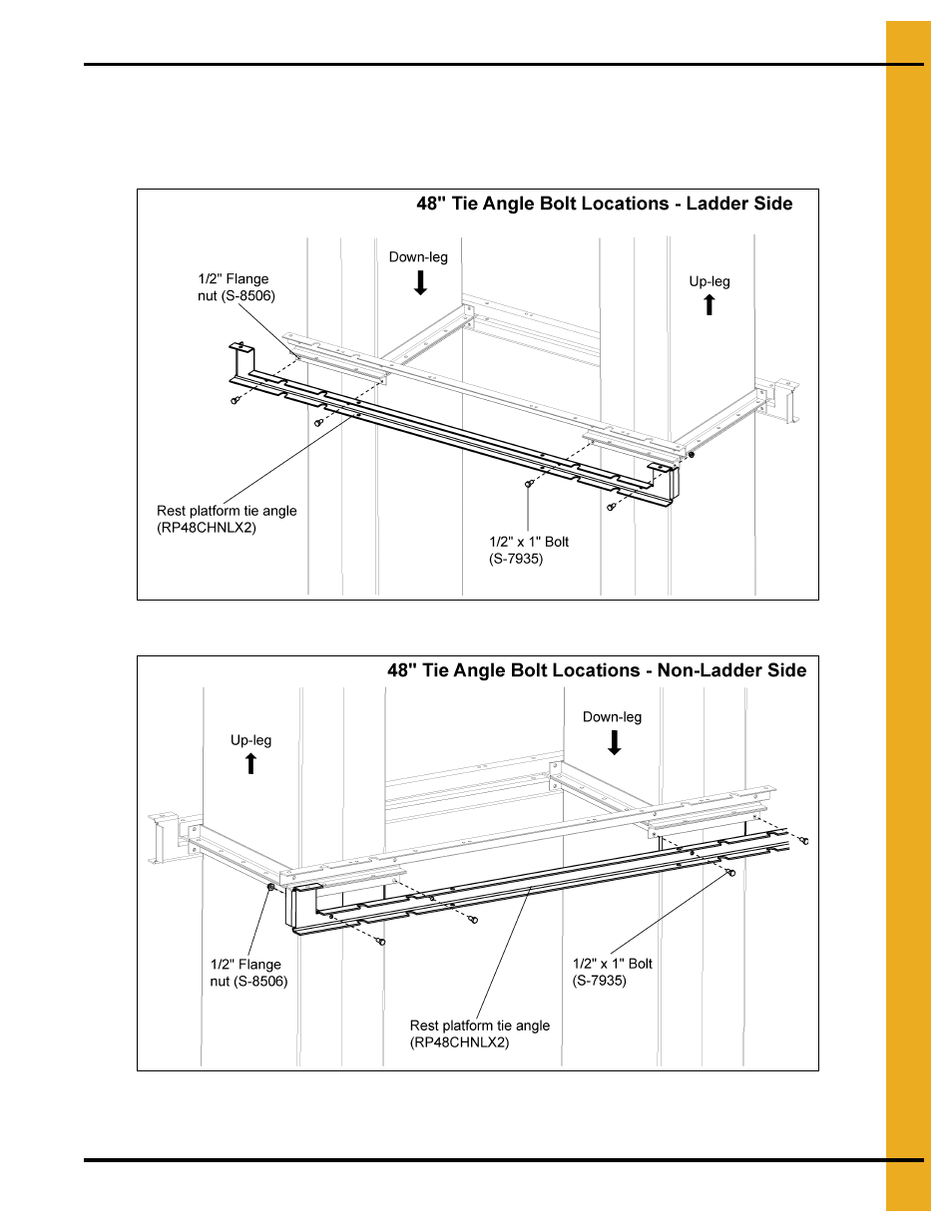 Rest platform | Grain Systems Bucket Elevtors, Conveyors, Series II Sweeps PNEG-1842 User Manual | Page 41 / 114