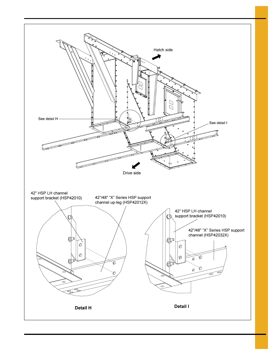 Figure 8c, 42" head platform left hand drive | Grain Systems Bucket Elevtors, Conveyors, Series II Sweeps PNEG-1842 User Manual | Page 53 / 114