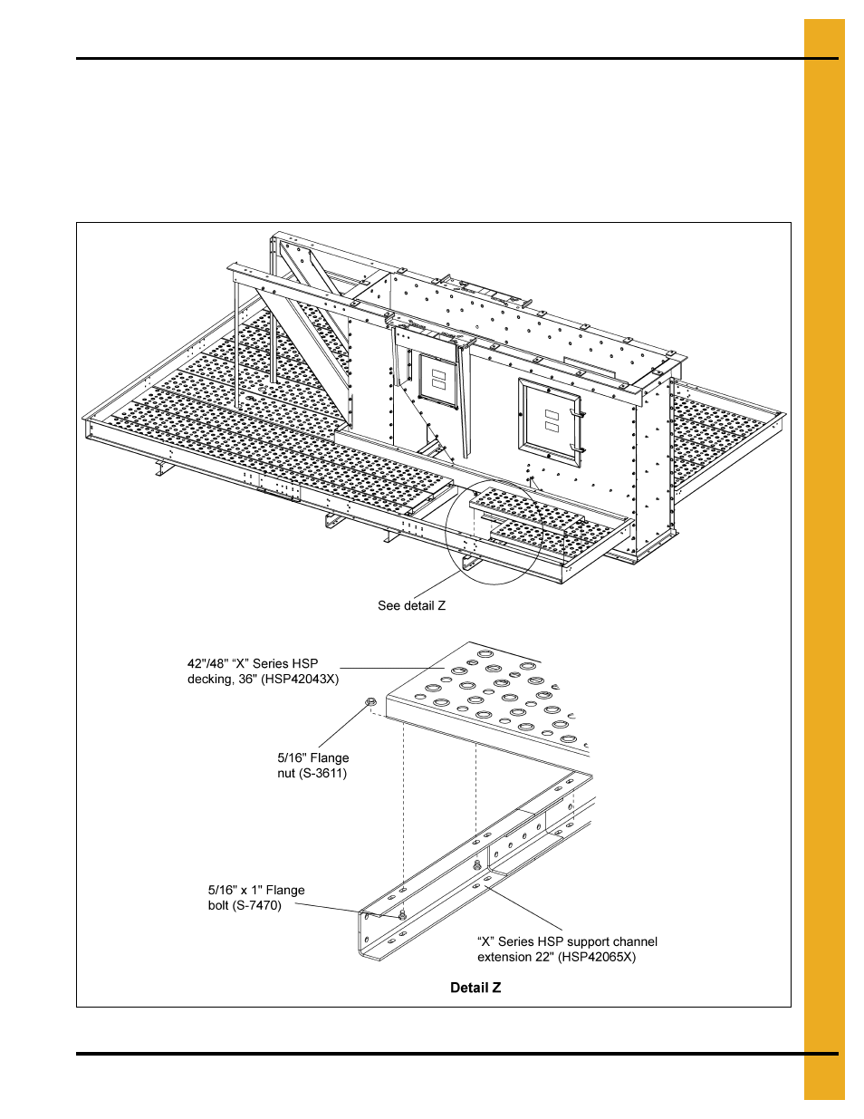 Down-leg hatch side decking section | Grain Systems Bucket Elevtors, Conveyors, Series II Sweeps PNEG-1842 User Manual | Page 63 / 114