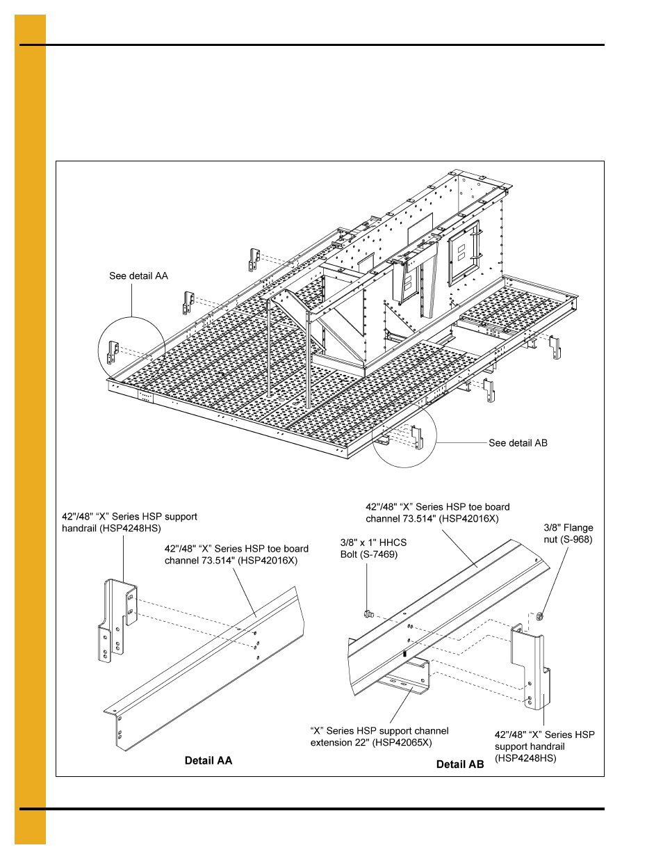 Install handrail supports | Grain Systems Bucket Elevtors, Conveyors, Series II Sweeps PNEG-1842 User Manual | Page 64 / 114