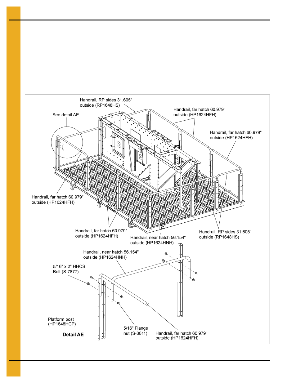Install handrails | Grain Systems Bucket Elevtors, Conveyors, Series II Sweeps PNEG-1842 User Manual | Page 66 / 114