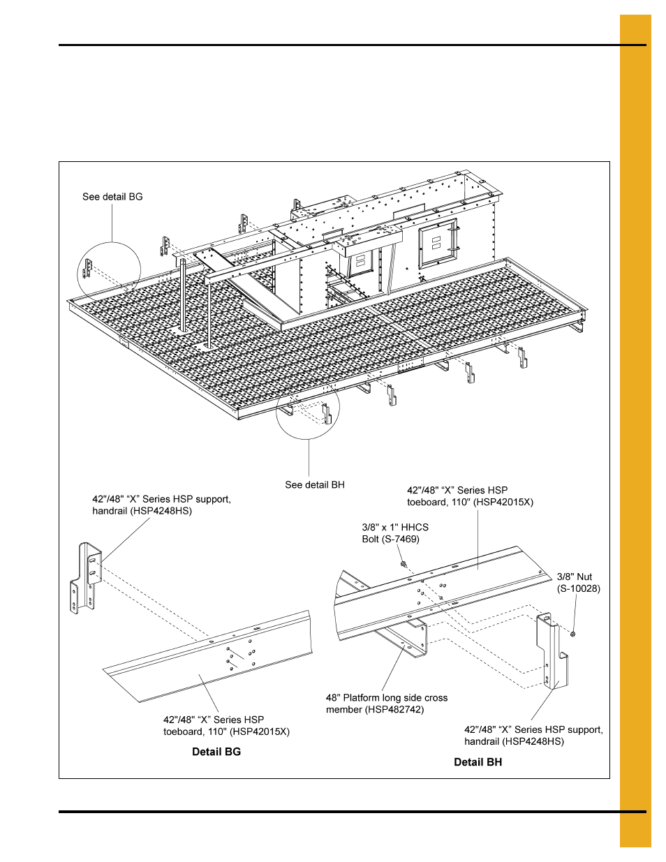 Install handrail supports | Grain Systems Bucket Elevtors, Conveyors, Series II Sweeps PNEG-1842 User Manual | Page 85 / 114