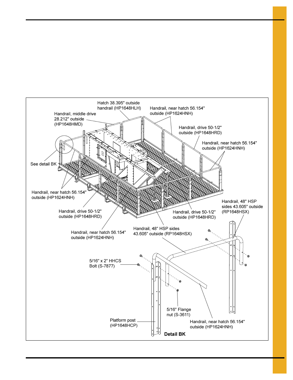 Install handrails | Grain Systems Bucket Elevtors, Conveyors, Series II Sweeps PNEG-1842 User Manual | Page 87 / 114