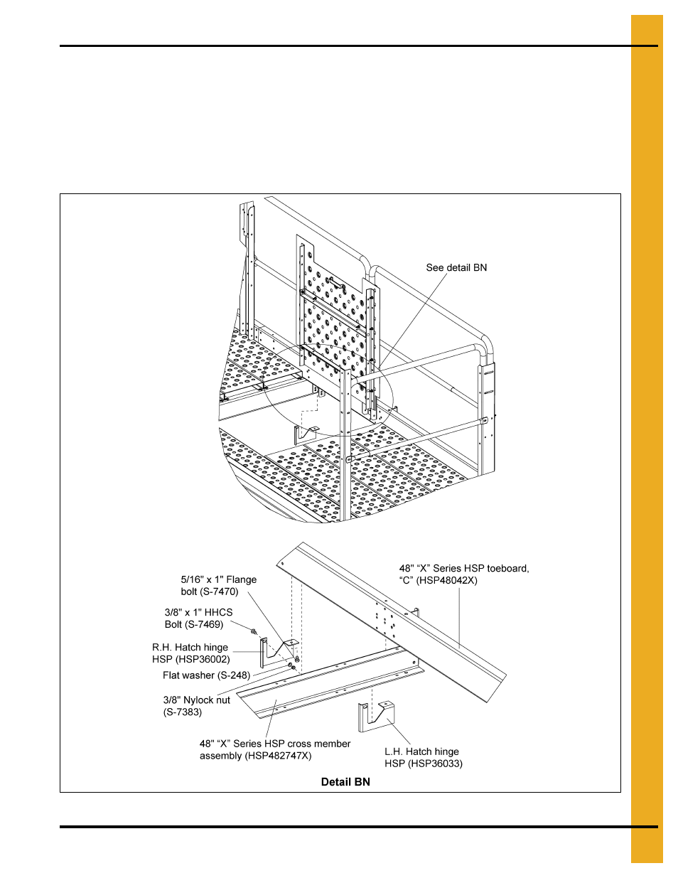 Install the hatch | Grain Systems Bucket Elevtors, Conveyors, Series II Sweeps PNEG-1842 User Manual | Page 89 / 114