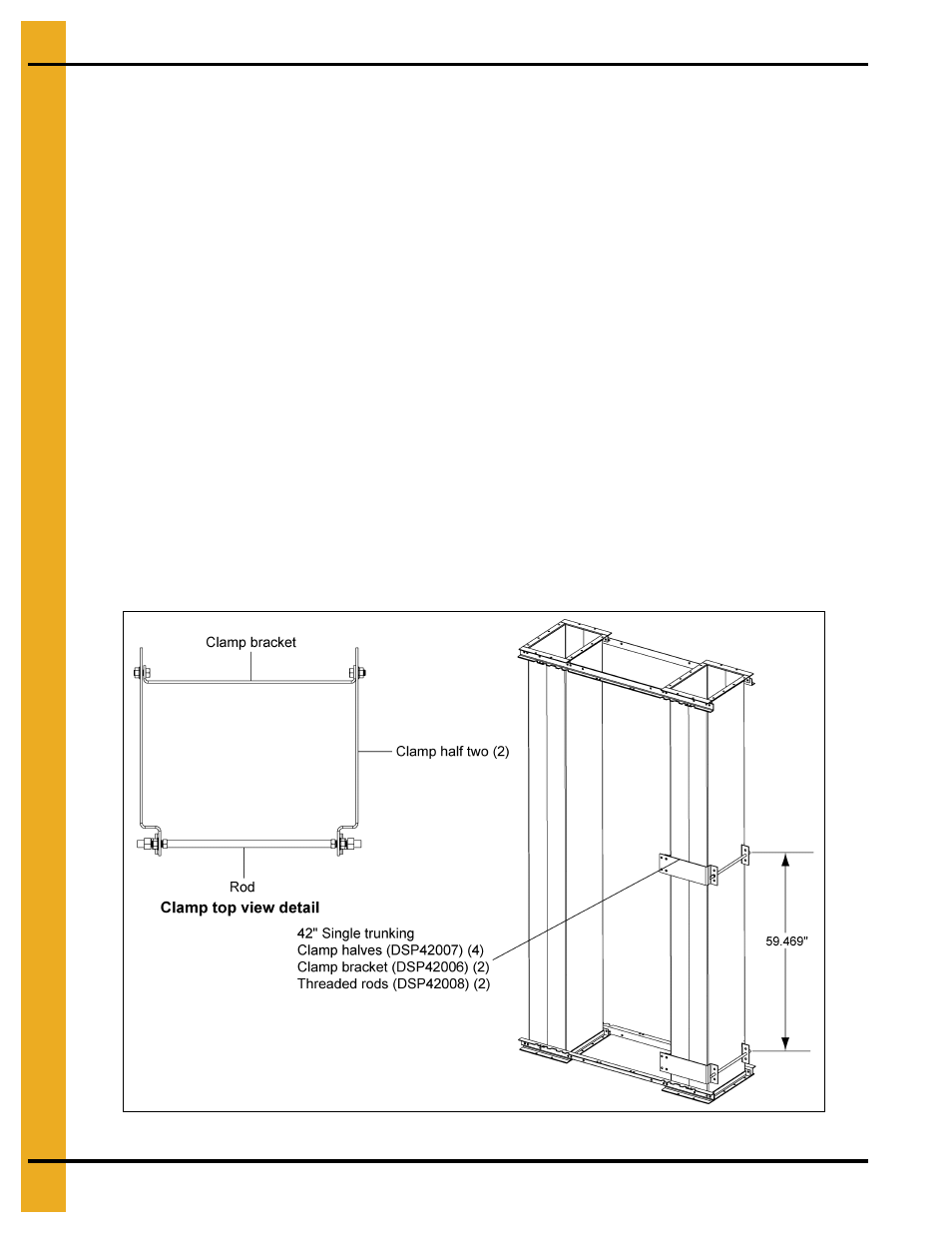 6 x 6 distributor platforms, Chapter 10 6 x 6 distributor platforms, 42" platform clamps | Chapter 10: 6 x 6 distributor platforms | Grain Systems Bucket Elevtors, Conveyors, Series II Sweeps PNEG-1842 User Manual | Page 94 / 114