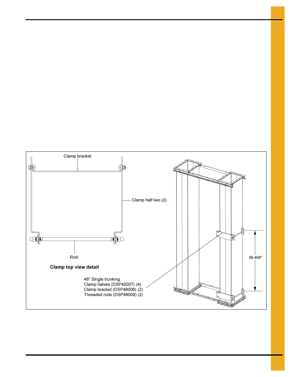 48" platform clamps | Grain Systems Bucket Elevtors, Conveyors, Series II Sweeps PNEG-1842 User Manual | Page 95 / 114