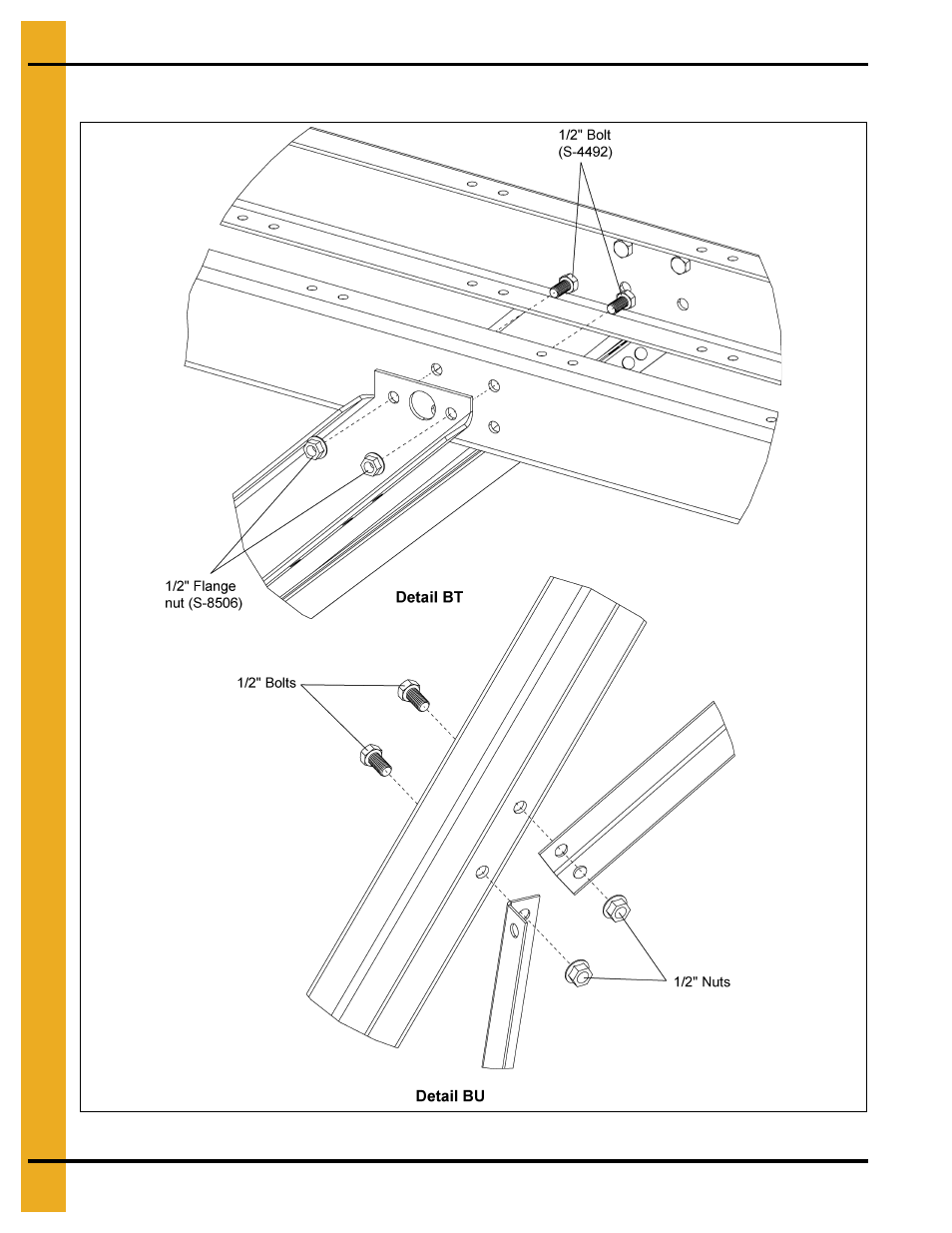 Cross braces for knee braces (continued) | Grain Systems Bucket Elevtors, Conveyors, Series II Sweeps PNEG-1842 User Manual | Page 98 / 114