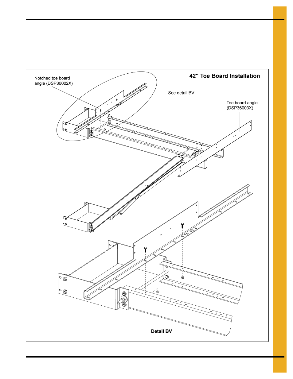 Toe boards | Grain Systems Bucket Elevtors, Conveyors, Series II Sweeps PNEG-1842 User Manual | Page 99 / 114