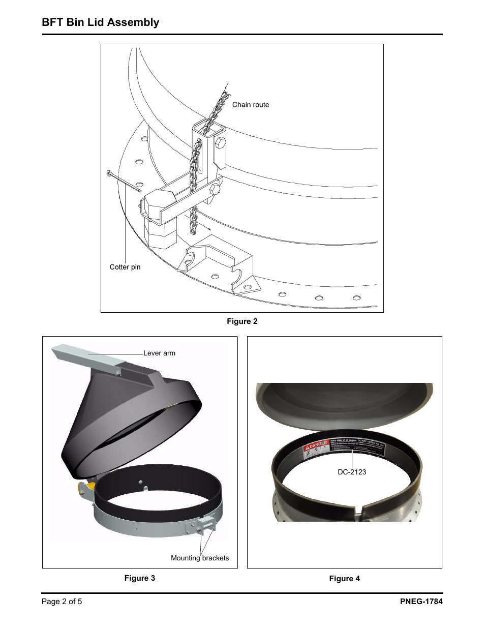 Bft bin lid assembly | Grain Systems Tanks PNEG-1784 User Manual | Page 2 / 5