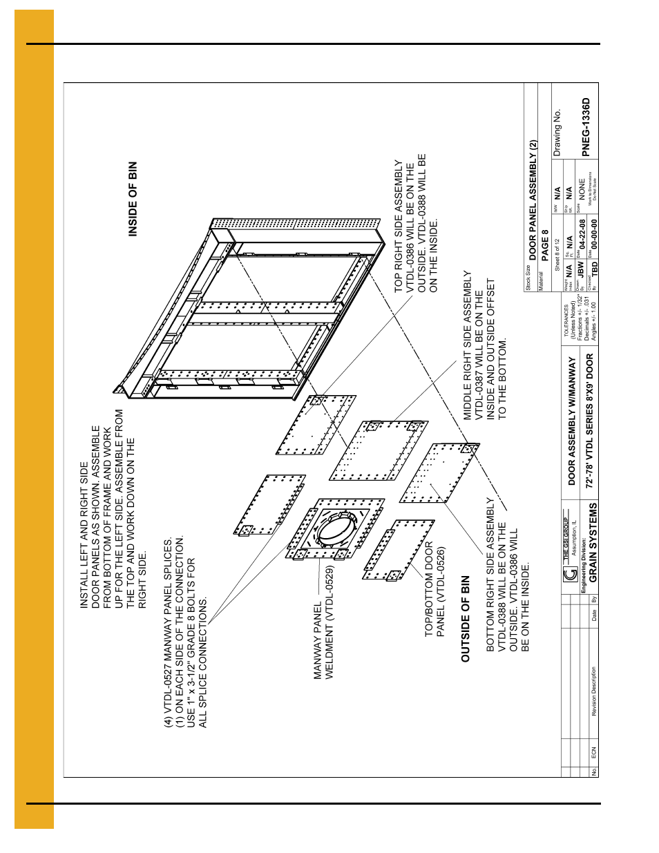 Door panel assembly (2) | Grain Systems Bin Accessories PNEG-1336D User Manual | Page 24 / 34