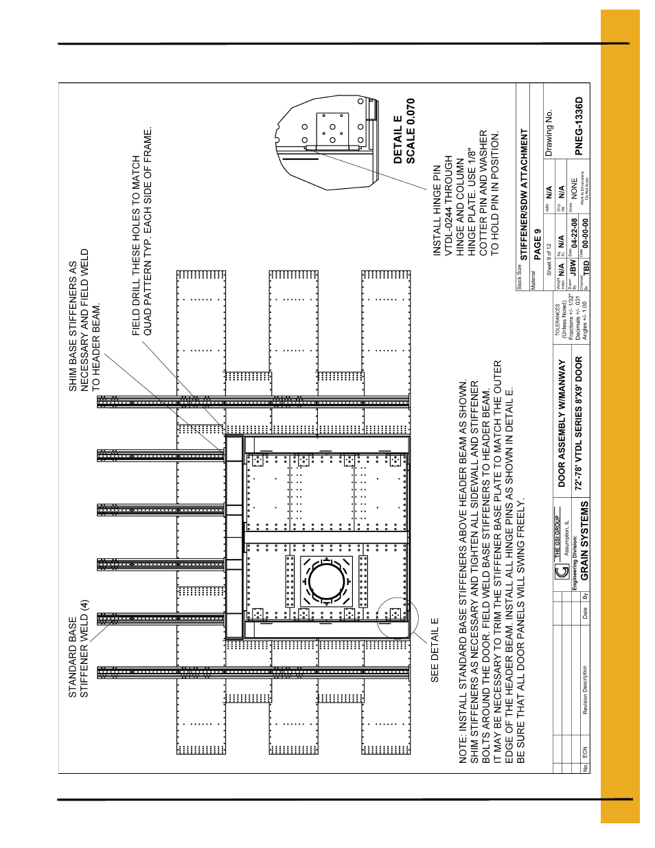 Stiffener/sdw attachment | Grain Systems Bin Accessories PNEG-1336D User Manual | Page 25 / 34
