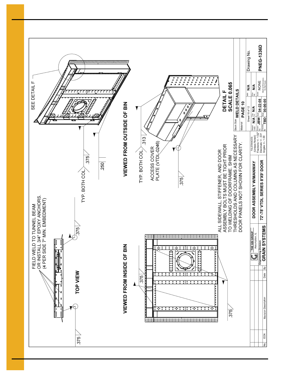 Weld details | Grain Systems Bin Accessories PNEG-1336D User Manual | Page 26 / 34