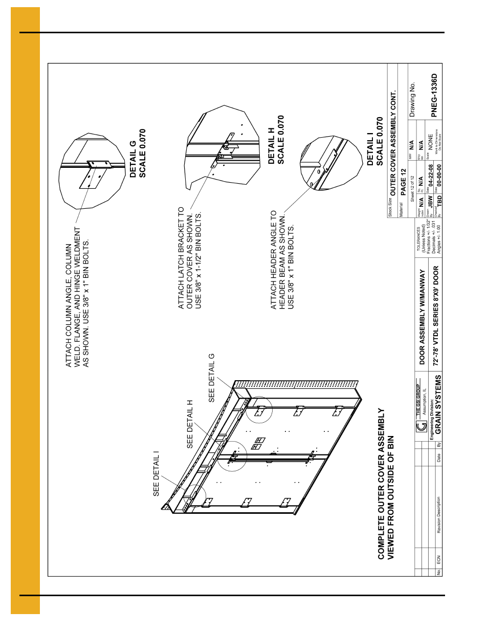 Outer cover assembly (continued) | Grain Systems Bin Accessories PNEG-1336D User Manual | Page 28 / 34