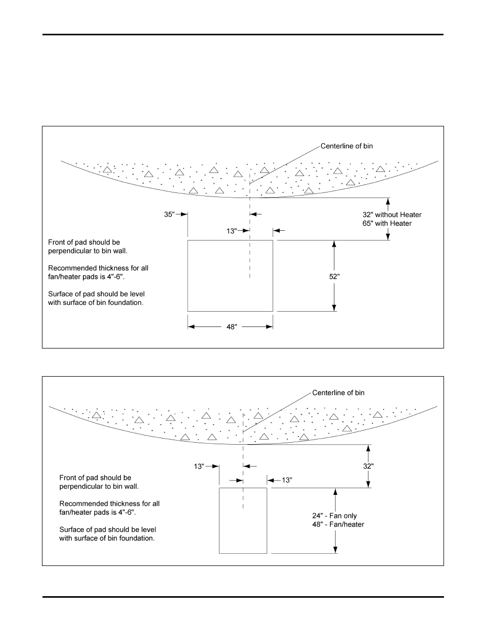 Pad location, Standard oval transition assembly | Grain Systems PNEG-838 User Manual | Page 2 / 4