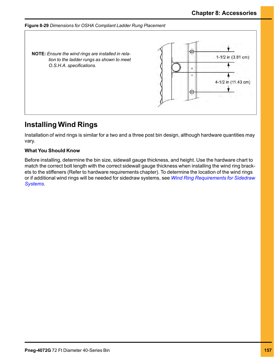 Installing wind rings | Grain Systems Tanks PNEG-4072G User Manual | Page 157 / 162