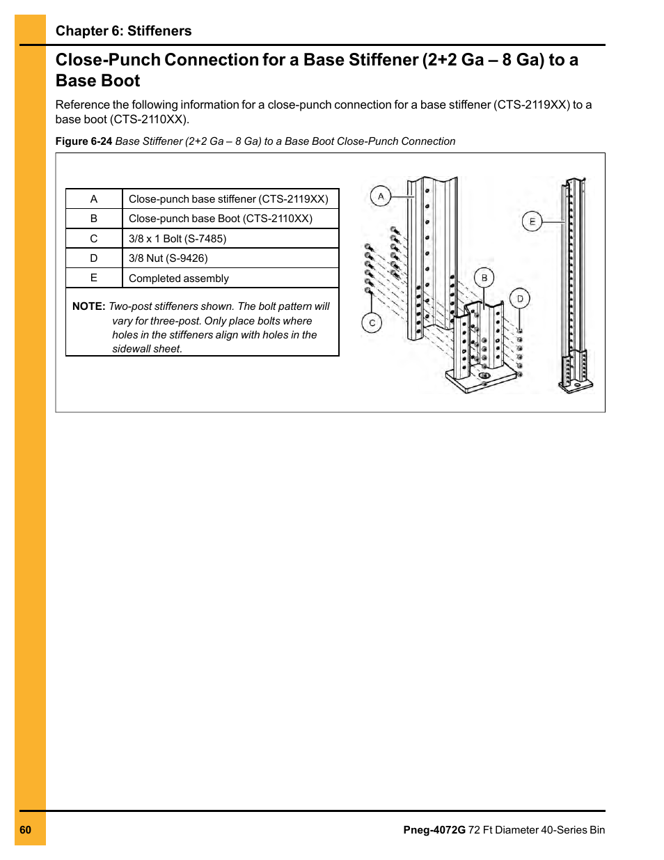 Chapter 6: stiffeners | Grain Systems Tanks PNEG-4072G User Manual | Page 60 / 162