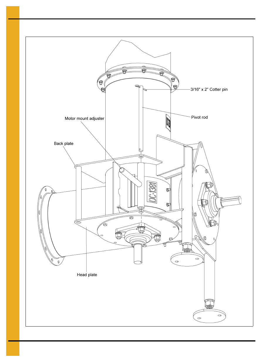 Installing the motor mount adjuster (continued) | Grain Systems Unload Augers PNEG-1556 User Manual | Page 14 / 58